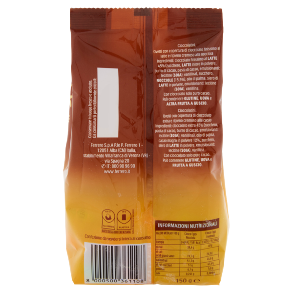 Ferrero Collection Choco Eggs Mix Assortito (Nocciola & Fondente) 150 g