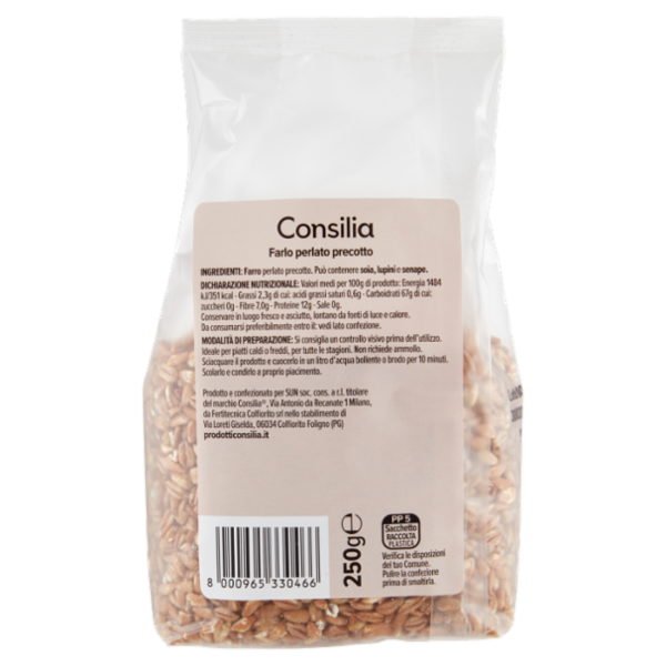 Consilia Cereali Secchi Farro Perlato Precotto 250 g