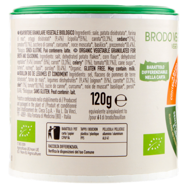 alce nero Brodo Vegetale Granulare 120 g
