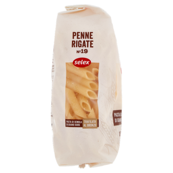 Selex Pasta di Semola Trafilata al Bronzo Penne Rigate 500 g