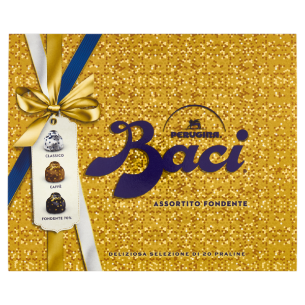 BACI PERUGINA Cioccolatini Assortiti ripieni al Gianduia Scatola Regalo Fondente 250g