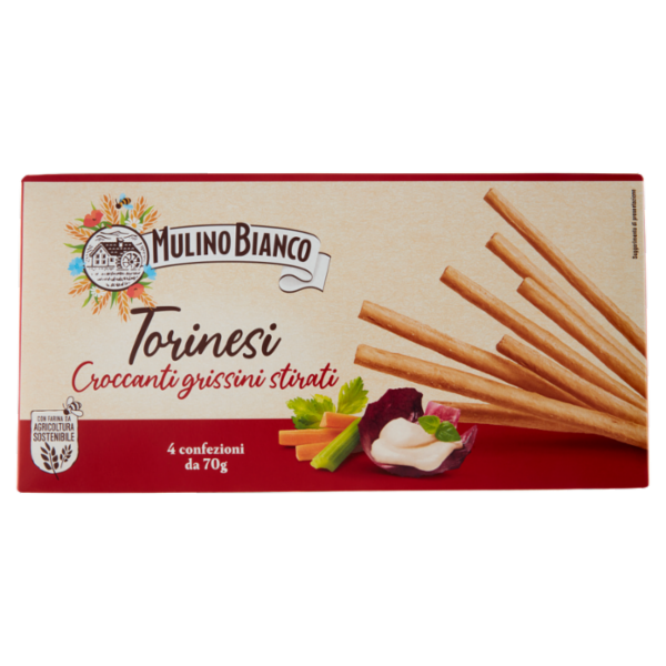 Mulino Bianco Torinesi Grissini Croccanti Stirati con Farina Sostenibile 280g