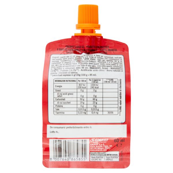 Enervit Liquid Gel Orange Flavour 60 ml
