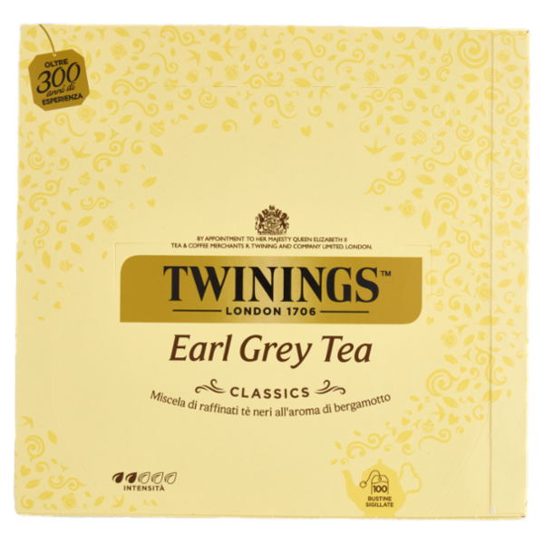 Twinings Earl Grey Tè Nero al sapore di Bergamotto 100 filtri The 200 g