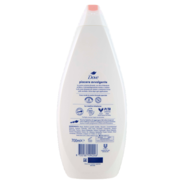 Dove bagnodoccia piacere avvolgente con olio di mandorle e ibisco 700 ml