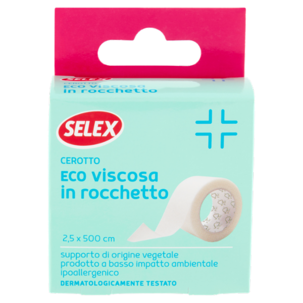 Selex Cerotto in Eco Viscosa Bianco in Rocchetto 2,5 x 500 cm