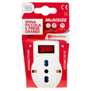 Polypool Adattatore Spina Piccola e Prese Grandi