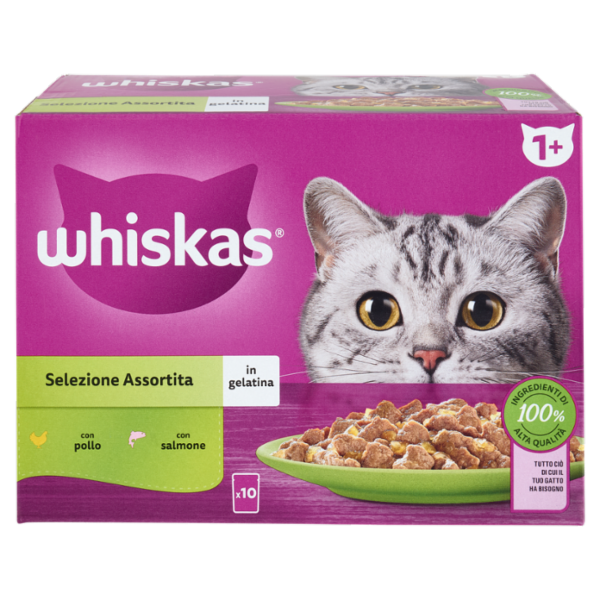 Whiskas Selezione Assortita cibo umido gatto 10x85g