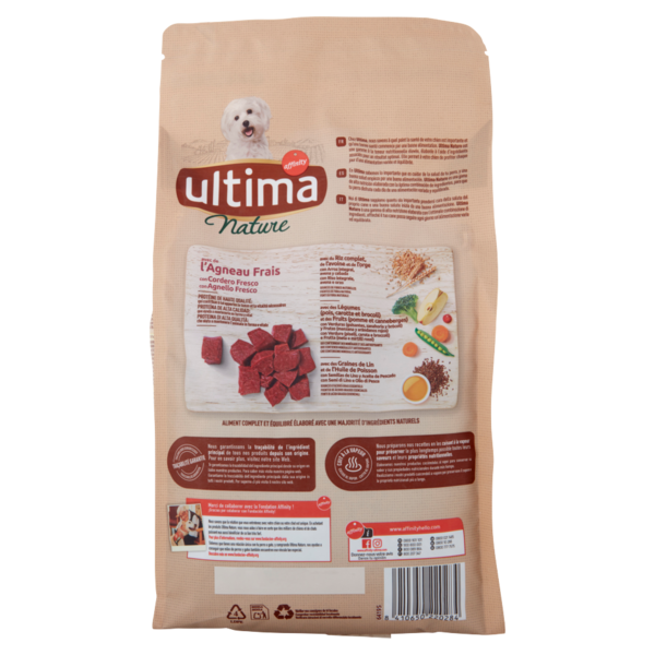 Ultima Nature Dog Mini 1-10kg Adult con Agnello Fresco 1,25 kg