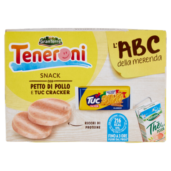Teneroni l'ABC della merenda Snack con Petto di Pollo e Tuc Cracker 186,3 g