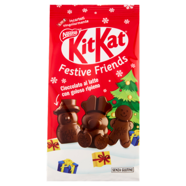 KITKAT Festive Friends Personaggi di Cioccolato al Latte Sacchetto 147g