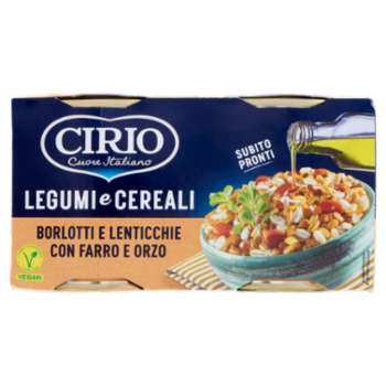 Cirio Legumi e Cereali Borlotti e Lenticchie Con Farro e Orzo 2 x 200 g