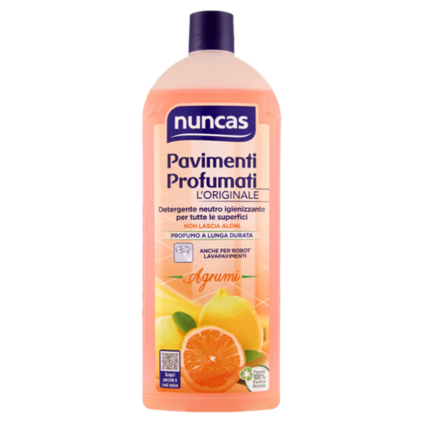 nuncas Pavimenti Profumati Detergente neutro igienizzante per tutte le superfici Agrumi 1 l