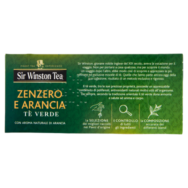 Sir Winston Tea Zenzero e Arancia Tè Verde 20 x 1,75 g