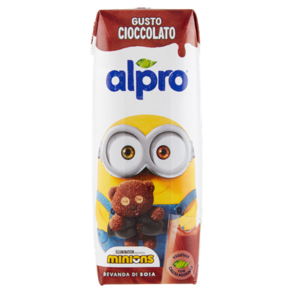 ALPRO Minions, Bevanda Vegetale, Soia Gusto Cioccolato, No Lattosio, Basso in Grassi Saturi, 250 ml