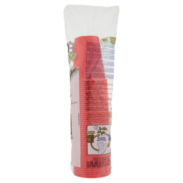Bio Table i colori della natura Bicchieri 20 cl Compostable Rosso 50 pz