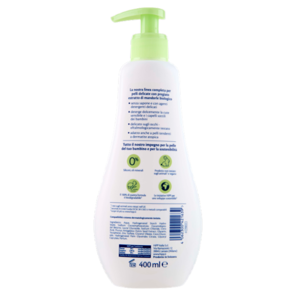 HiPP Baby Care Gel Detergente Corpo e Capelli Pelli Sensibili 400 ml