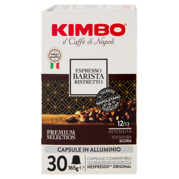 Kimbo Espresso Barista Ristretto Capsule Compatibili con Macchine Nespresso* Original 30 x 5,5 g