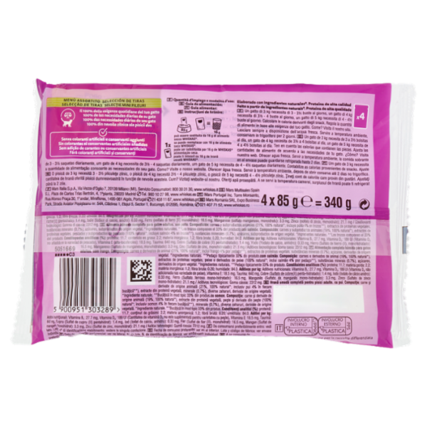 Whiskas Pure Delight Menù Assortito in gelatina con pollo, con salmone 4 x 85 g