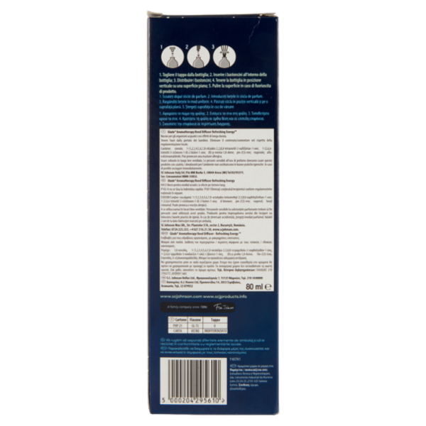 Glade Aromatherapy Diffusore a bastoncini Refreshing Energy 80ml