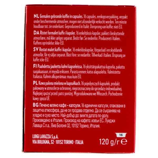 Lavazza A Modo Mio Espresso Passionale 16 Capsule 120 g