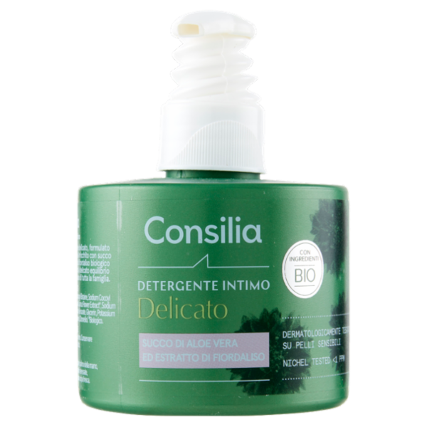 Consilia Detergente Intimo Delicato Bio con Succo Aloe ed Estratto Fiordaliso 250 ml