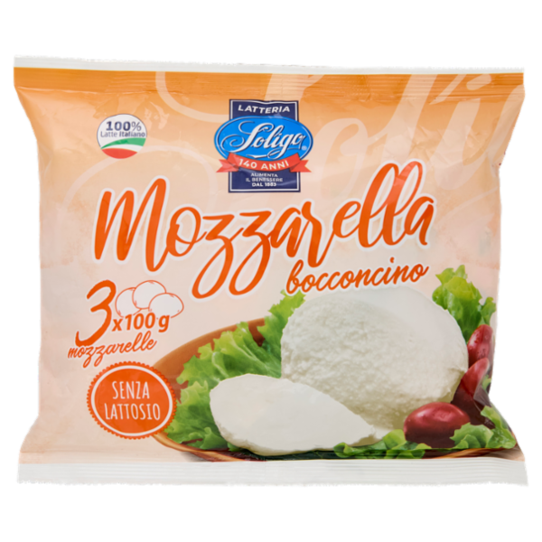 Latteria Soligo Mozzarella bocconcino Senza Lattosio 3 x 100 g