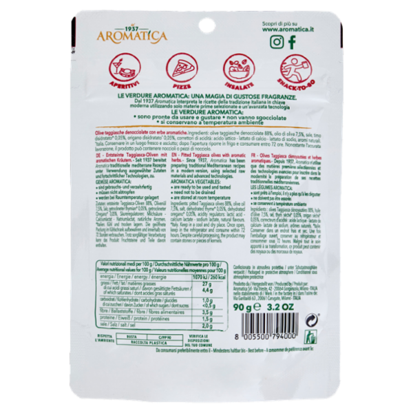 Aromatica Olive Taggiasche denocciolate con Erbe Italiane 90 g