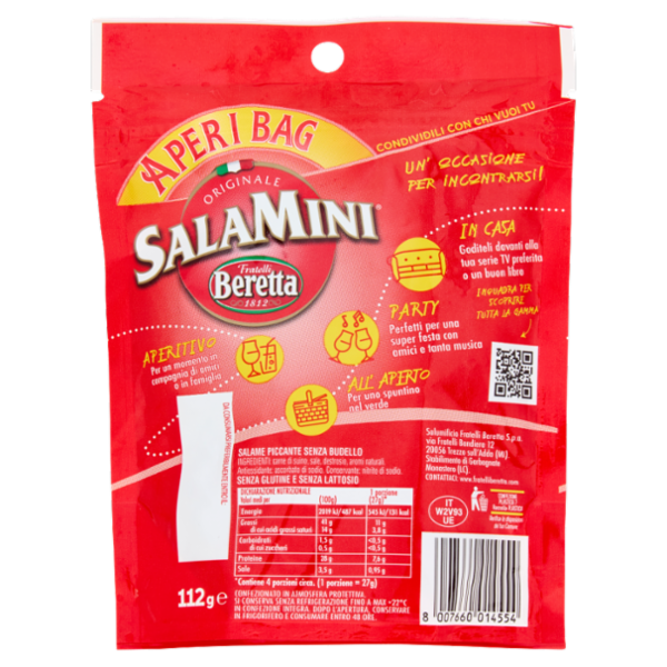 Fratelli Beretta Aperi Bag SalaMini Piccante 112 g
