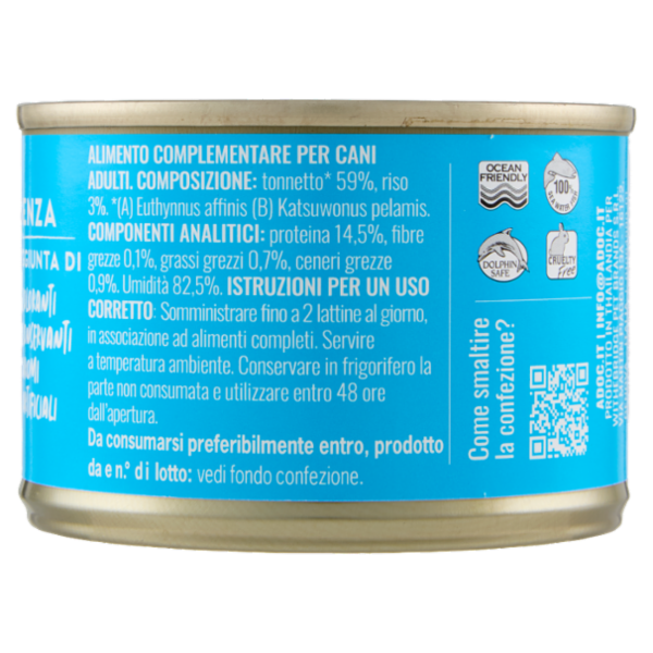 ADoC For Dogs Naturally Premium Trancetti di Tonnetto in Gelatina 170 g