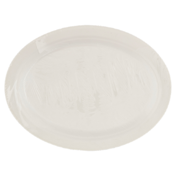 Consilia Vassoi Ovali in Fibra Vegetale Bianchi 26x19,5 cm 15 pezzi