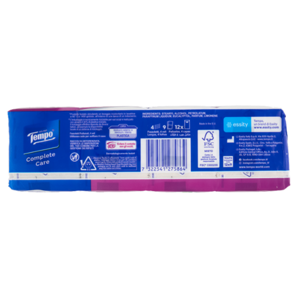 Tempo Complete Care Fazzoletti 4 veli 12 pz