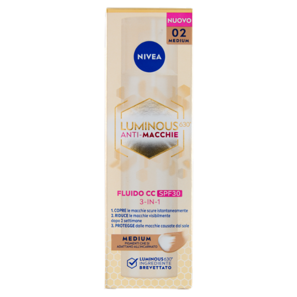 Nivea Luminous630 Anti-Macchie Fluido CC SPF30 02 Medium 40 ml