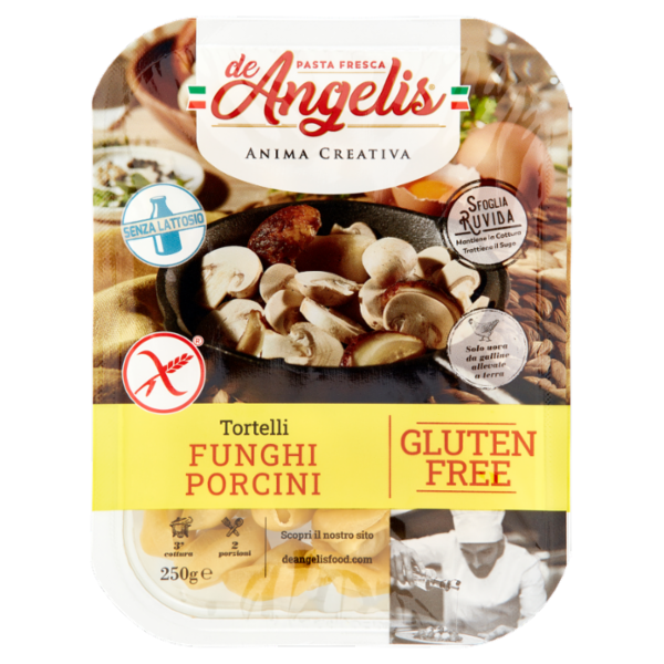 de Angelis Gluten Free Tortelli Funghi Porcini 250 g