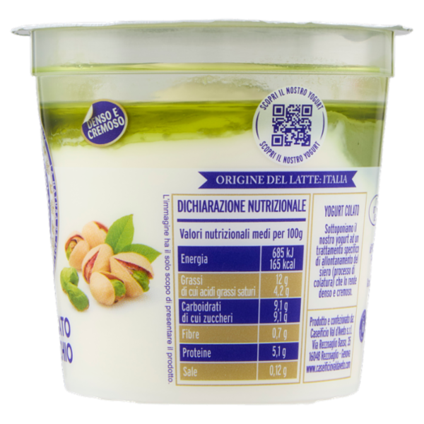 Caseificio Val d'Aveto Yogurt Colato con Pistacchio 150 g