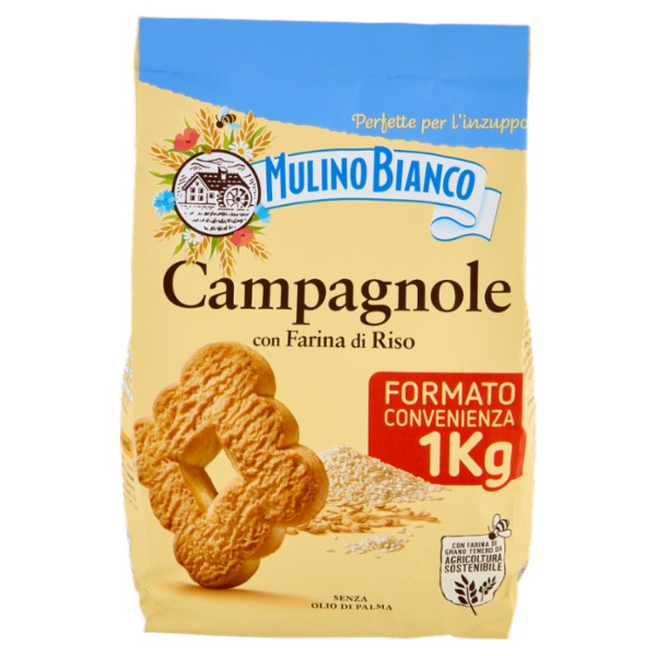 Mulino Bianco Campagnole Biscotti con Farina di Riso 1Kg