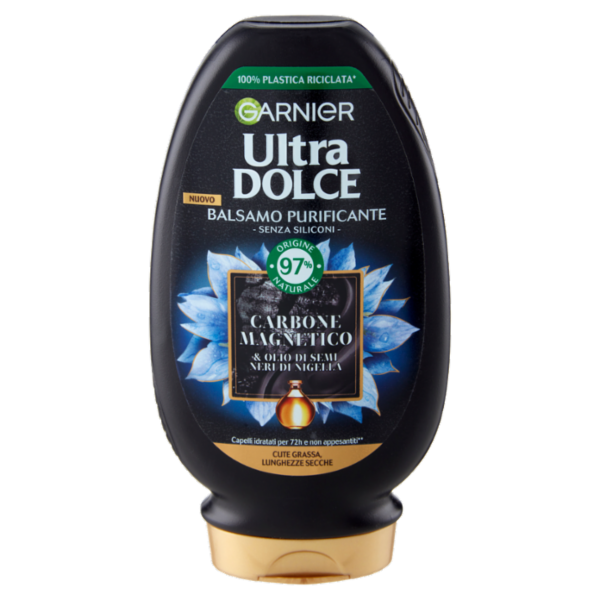 Garnier Ultra Dolce Balsamo Purificante e Idratante Carbone Magnetico, 200 ml