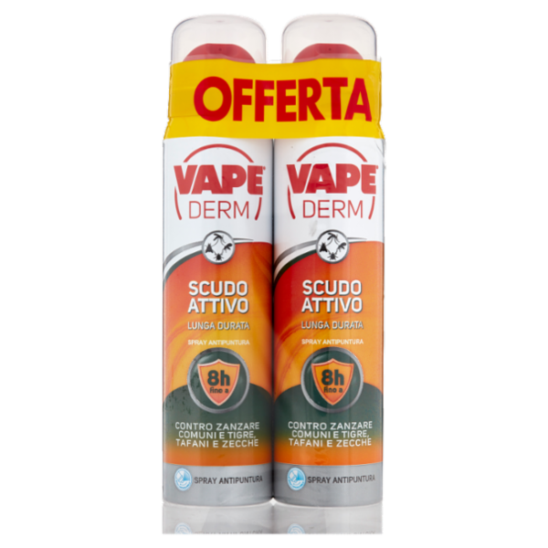 VAPE Derm Scudo Attivo Spray Antipuntura 2 x 100 ml