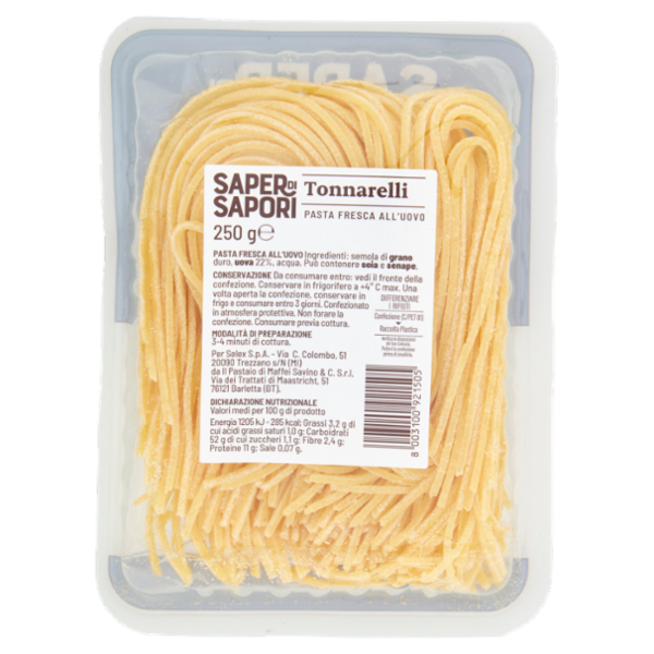 Selex Saper di Sapori Pasta Fresca all'Uovo Tonnarelli 250 g