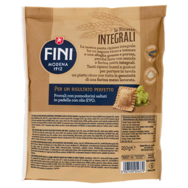 Fini Le Ricette Integrali Ravioli al Pesto e Patate 250 g