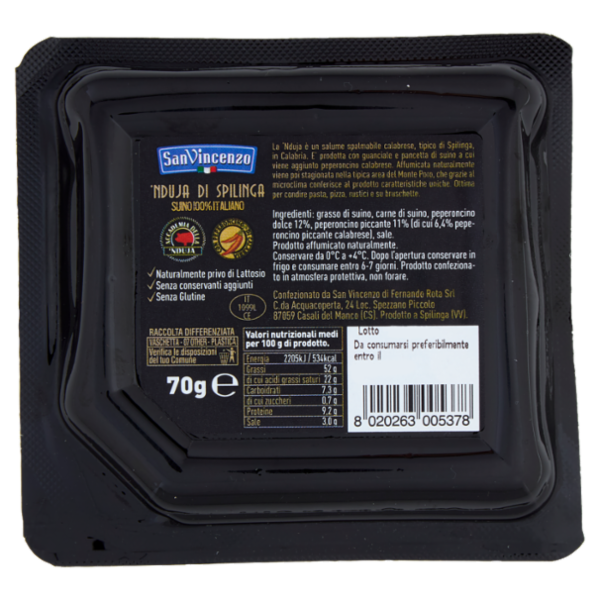 San Vincenzo Nduja di Spilinga 70 g