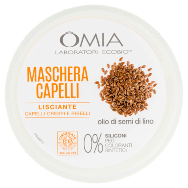 Omia Laboratori Ecobio Maschera Capelli Lisciante olio di semi di lino 250 ml