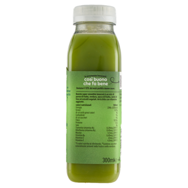 innocent super smoothie Antiossidante Verde* Kiwi - Mela - Cetriolo - Matcha 300 ml