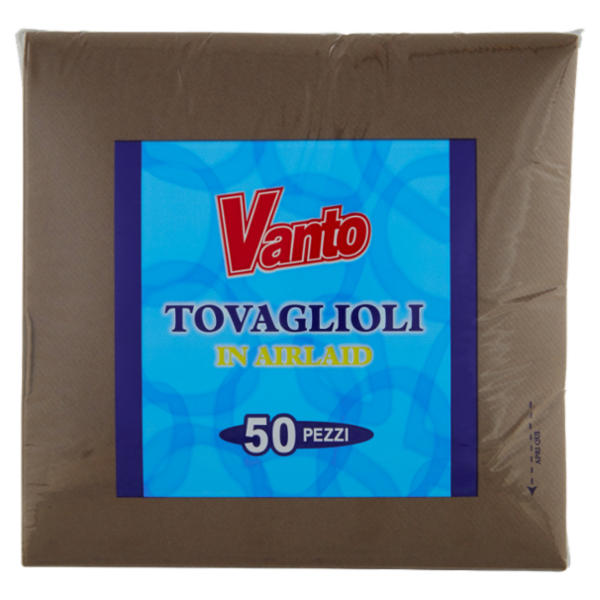 Vanto Tovaglioli Airlaid 40x40 cm Marrone 50 pezzi