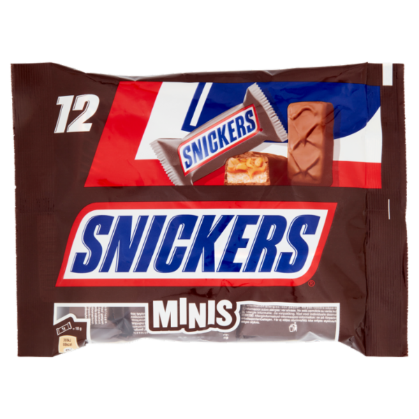 Snickers Minis Barrette Snack Cioccolatini al latte con Arachidi e Caramello 227 g