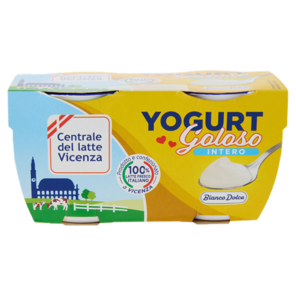 Centrale del latte Vicenza Yogurt Goloso Intero Bianco Dolce 2 x 125 g