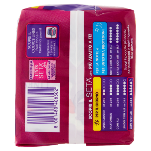 Lines Seta ultra Lady con ali 14 pz
