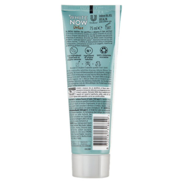 Mentadent White Now Detox Cocco 75 ml