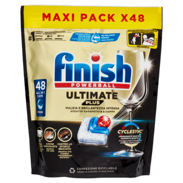 Finish Ultimate Plus Fresh pastiglie lavastoviglie 48 lavaggi 585,6 g