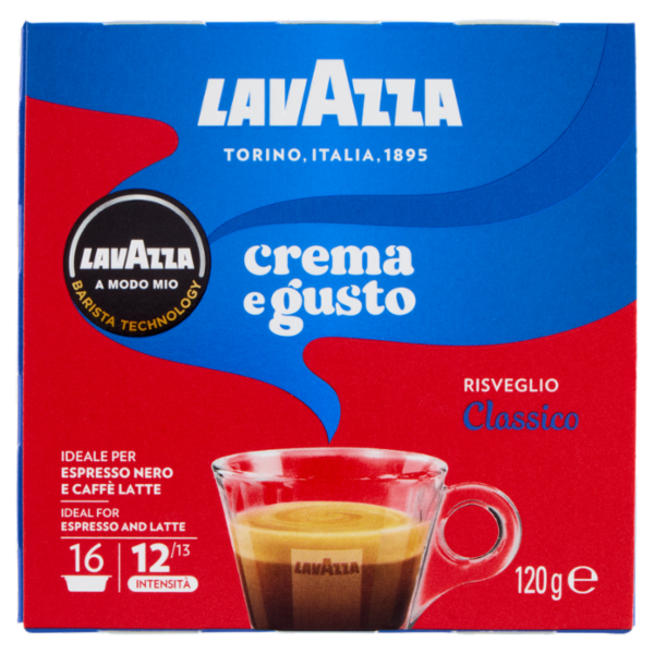 Lavazza A Modo Mio crema e gusto Classico 16 Capsule 120 g